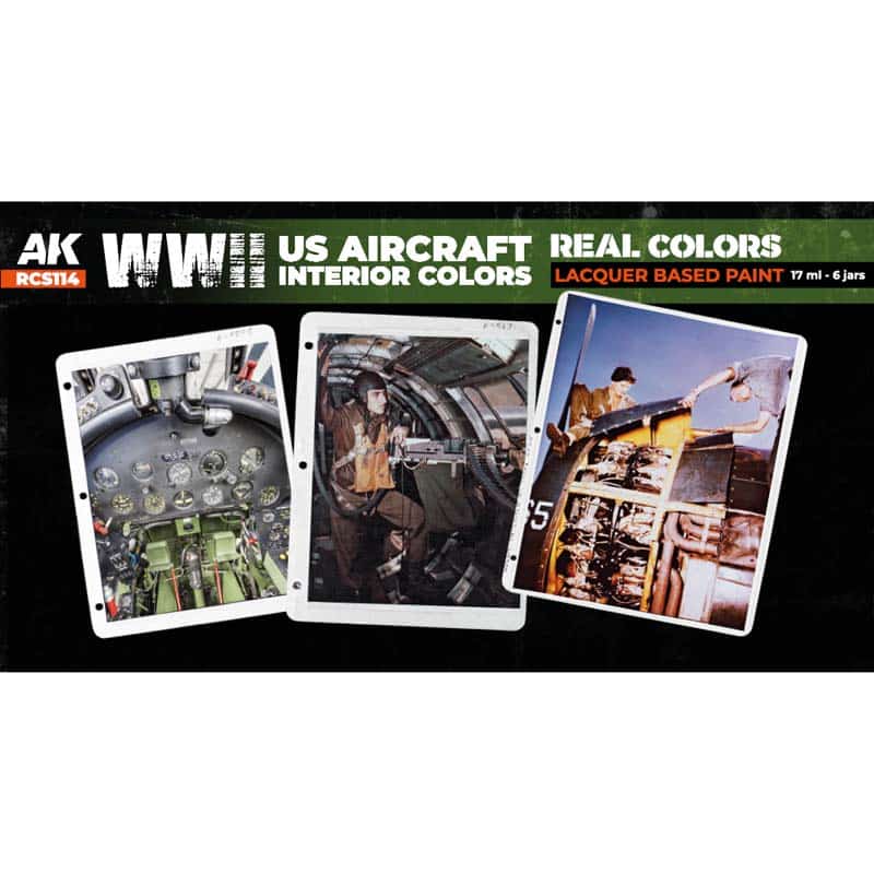 AK Interactive Real Color Paint Set - WWII US Aircraft Interior Colors RCS114