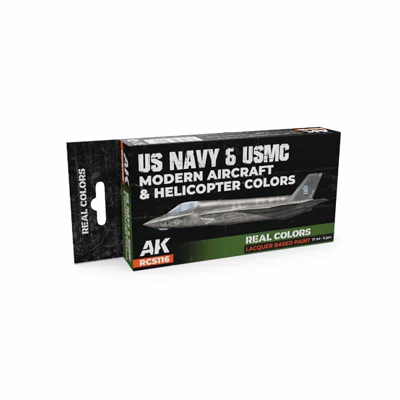 AK Interactive Real Color Paint Set - US Navy&USMC Modern Aircraft&Helicopter Colors RCS116