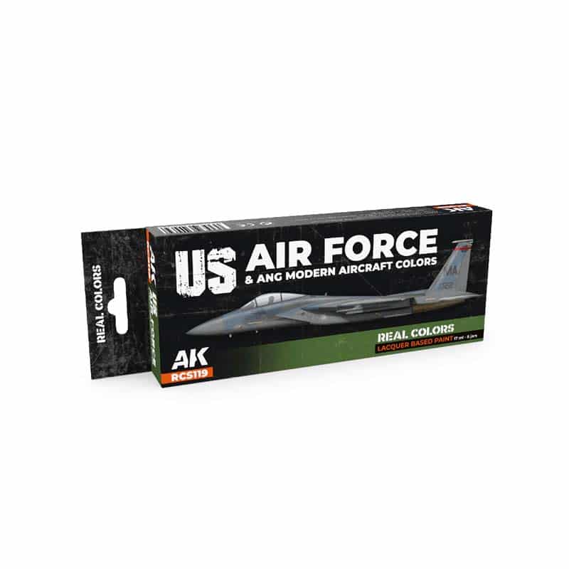 AK Interactive Real Color Paint Set - US Air Force & ANG Modern Aircraft Colors RCS119