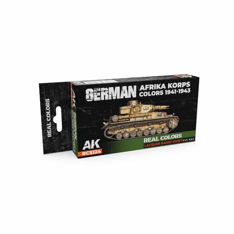 AK Interactive Real Color Paint Set - German Afrika Korps Colors 1941-1943 RCS124