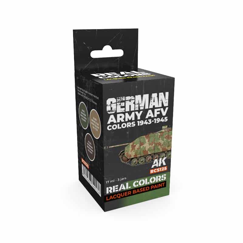 AK Interactive Real Color Paint Set - German Army AFV Colors 1943-1945 RCS125