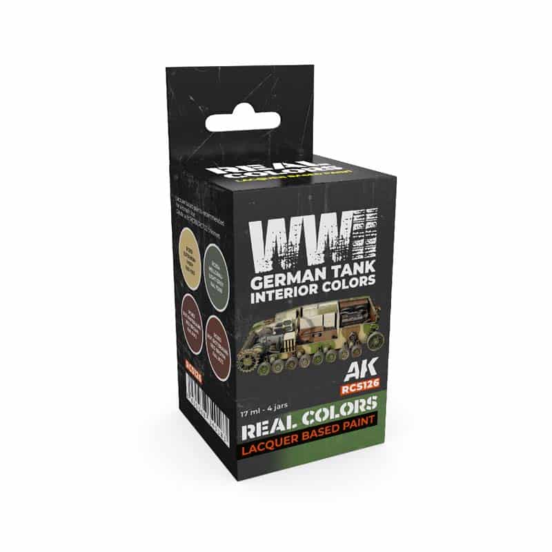 AK Interactive Real Color Paint Set - WWII German Tank Interior Colors RCS126
