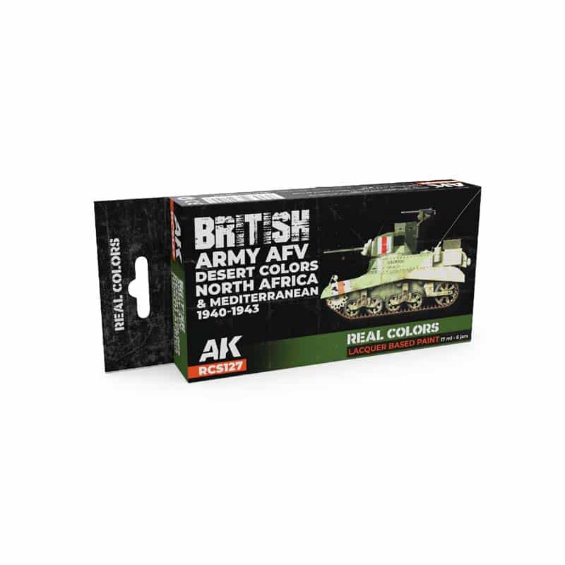 AK Interactive Real Color Paint Set - British Army AFV Desert Colors RCS127