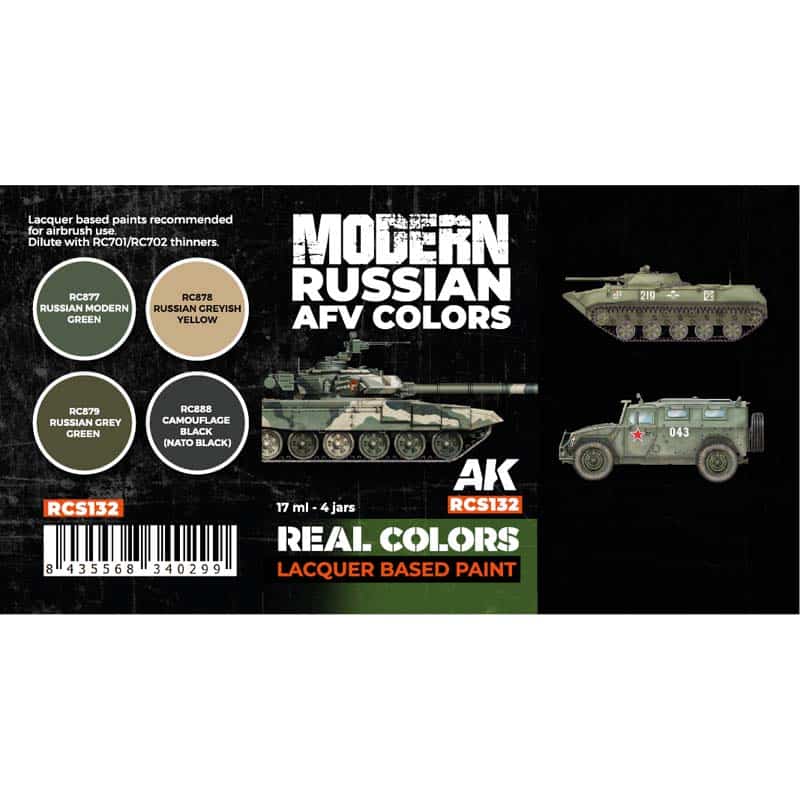 AK Interactive Real Color Paint Set - Modern Russian AFV Colors RCS132