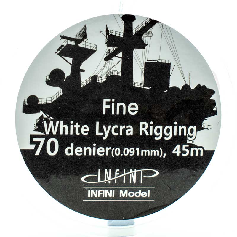 1/350 (145ft) White Ship Rigging Fine Infini Model IR-0702W