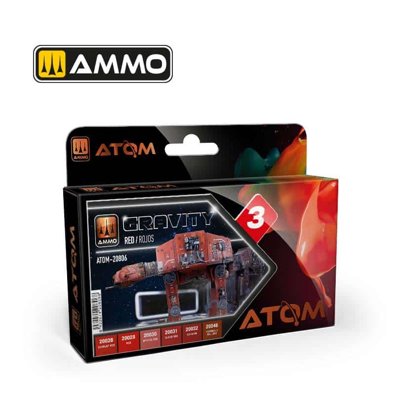 ATOM Gravity Set 3 -Red ATOM-20806 Ammo