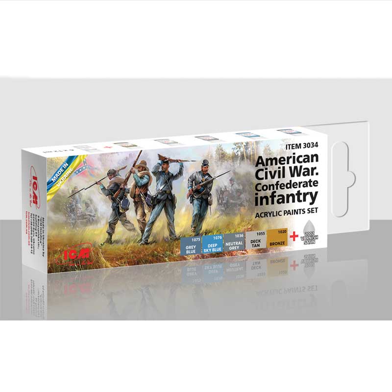 ICM Paint Set - American Civil War Confederate Infanty 3034