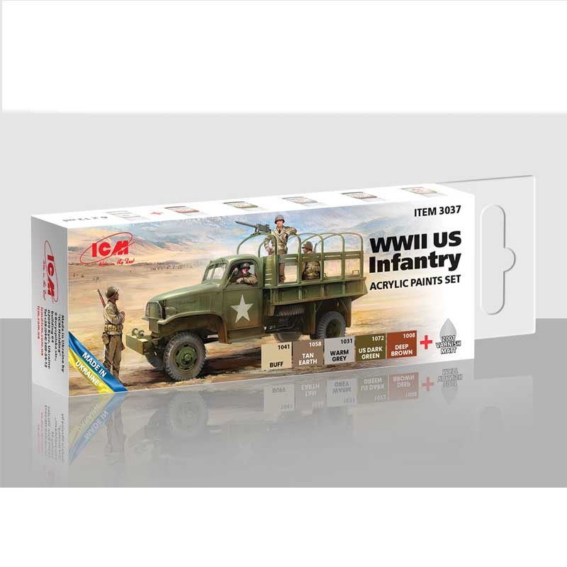 ICM Paint Set - WWII US Infantry 3037