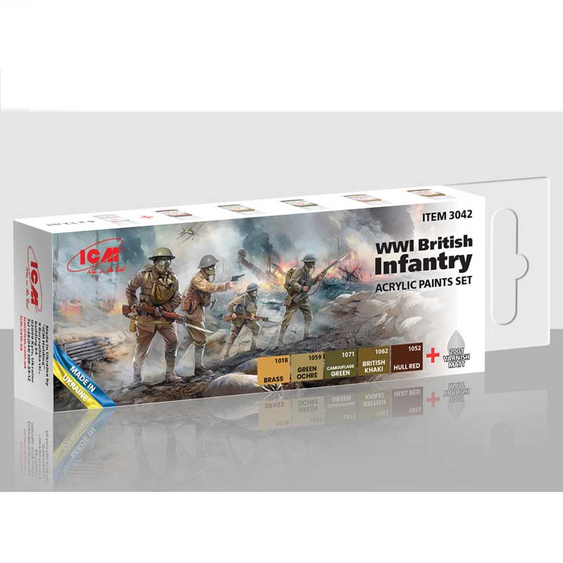 ICM Paint Set - WWI British Infantry 3042