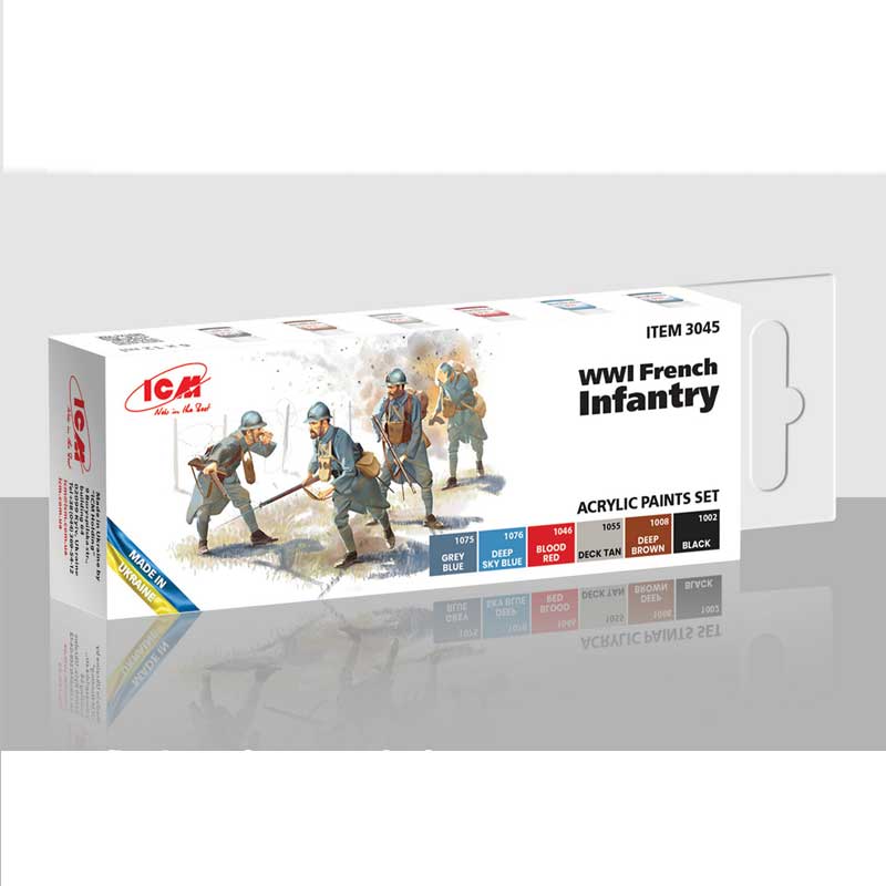 ICM Paint Set - WWI French Infantry 3045