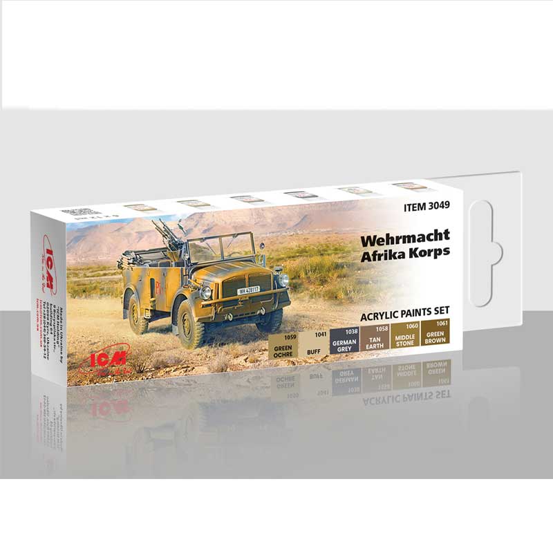 ICM Paint Set - Wehrmacht Afrika Korps 3049