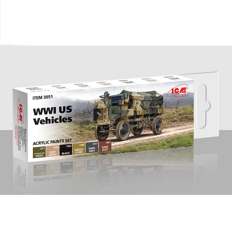ICM Paint Set - WWI US Vehicles 3051