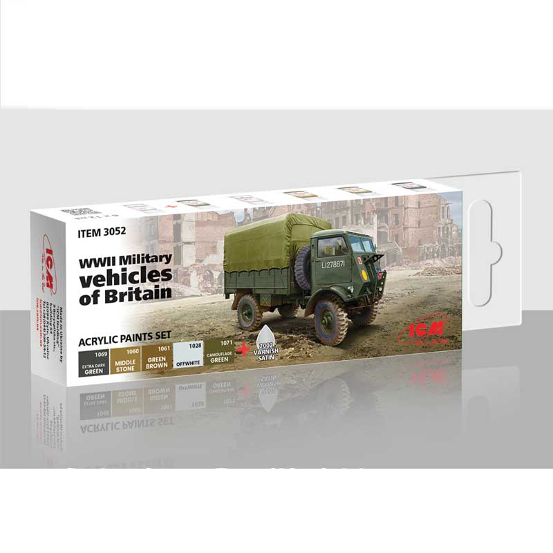 ICM Paint Set - WWII Military Vehicles of Britain 3052