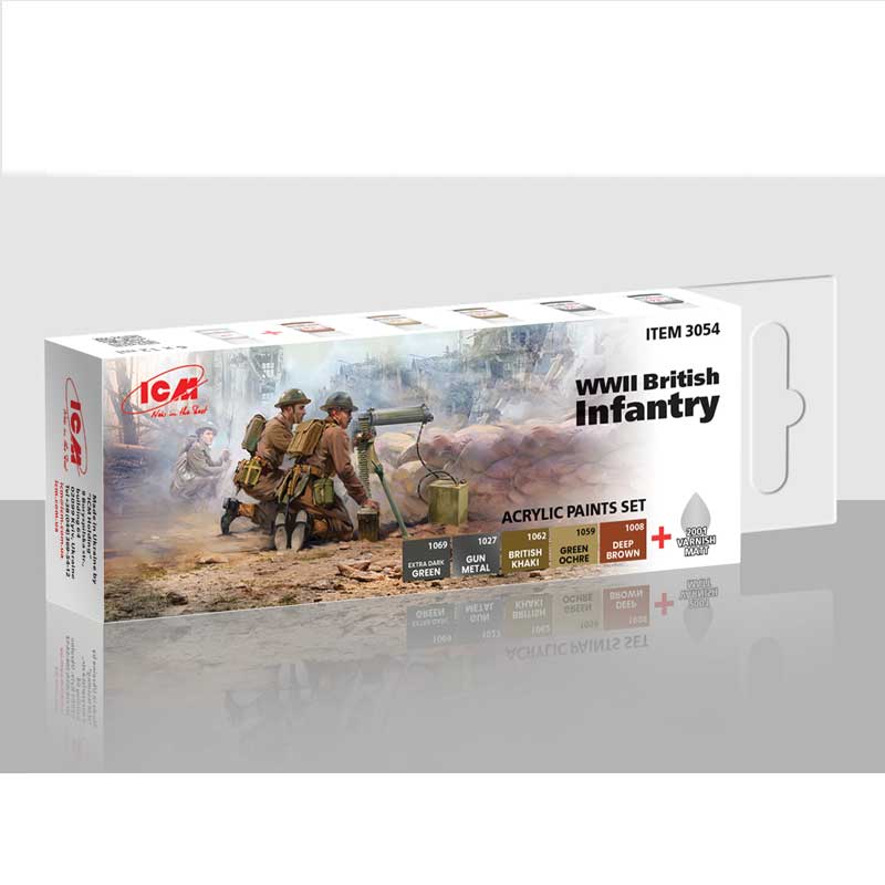 ICM Paint Set - WWII British Infantry 3054
