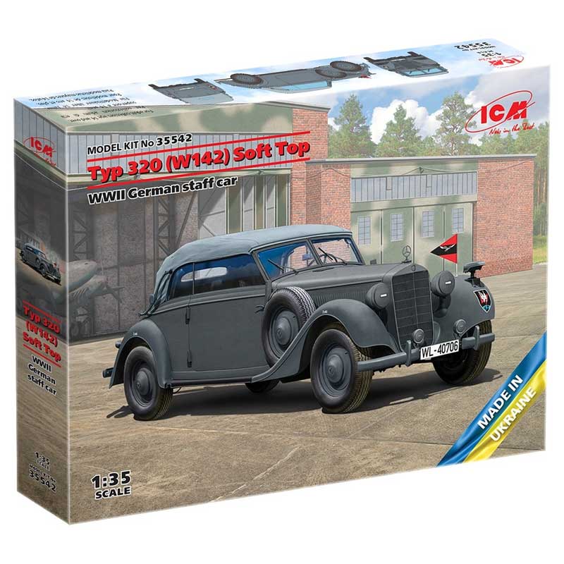 1/35 WWII German staff car Typ 320 (W142) Soft Top ICM 35542