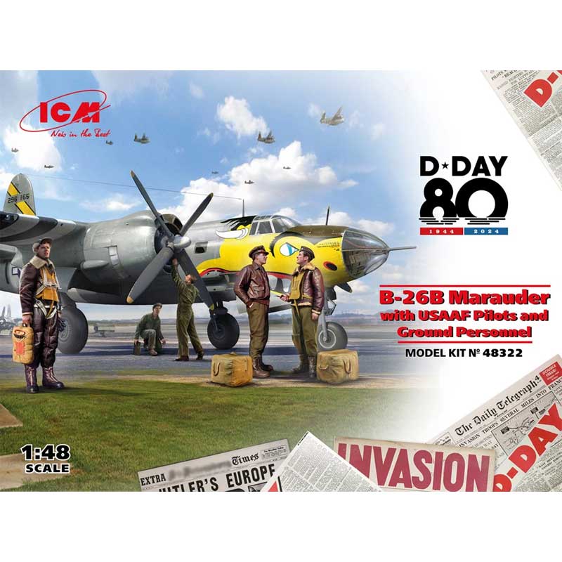 1/48 B-26B Maraud with USAAF Pilots  ICM 48322