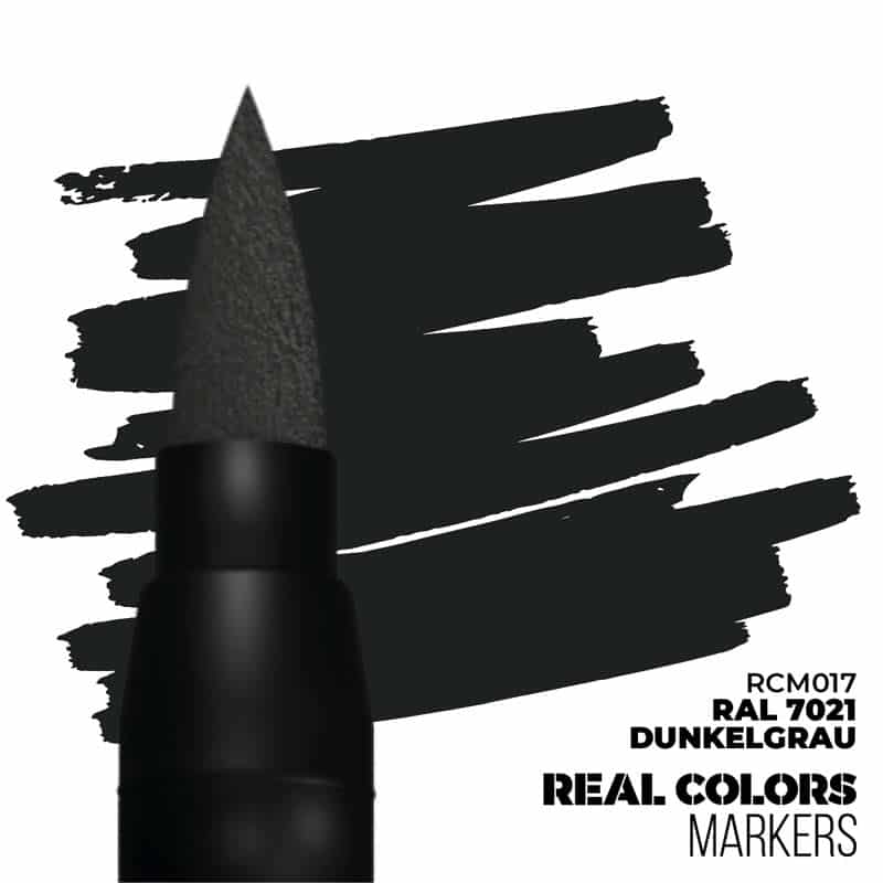 AK Interactive Real Colors Markers - RAL 7021 Dunkelgrau RCM017