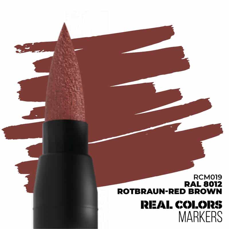 AK Interactive Real Colors Markers - RAL 8012 Rotbraun-Red Brown RCM019