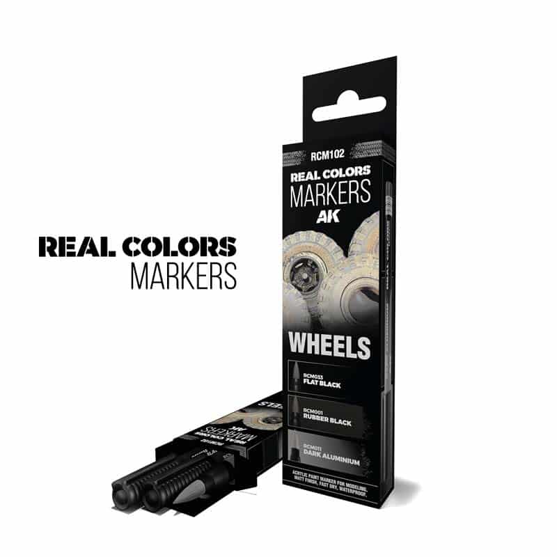 AK Interactive Real Colors Markers - Wheels - Set 3 RCM102