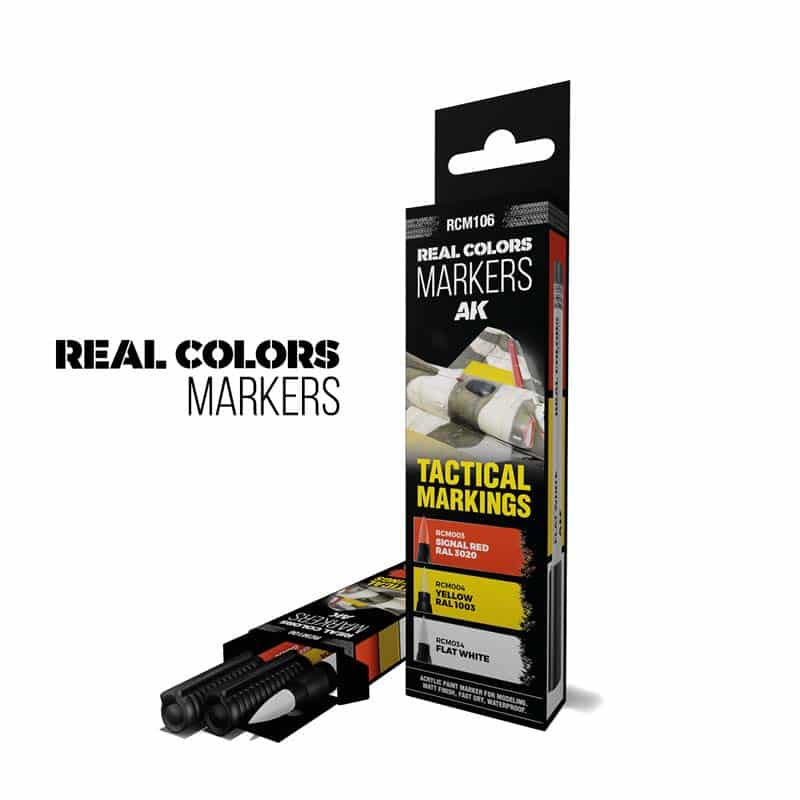 AK Interactive Real Colors Markers - Tactical Markings - Set 3 RCM106