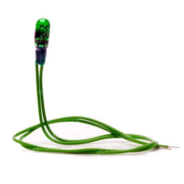 10x 12v Green Grain Of Wheat Bulb