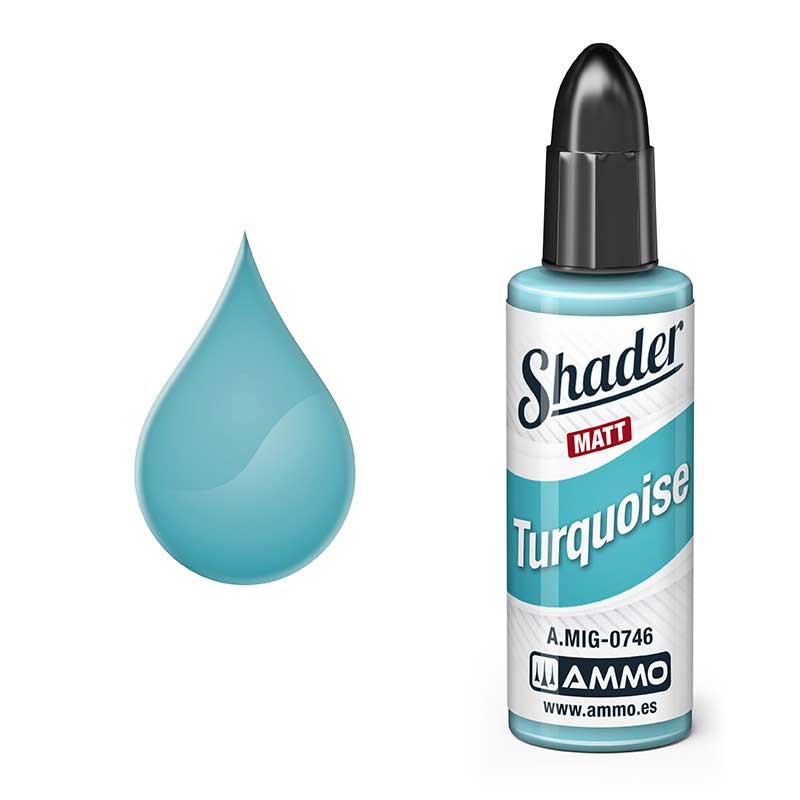 10ml MATT SHADER Turquoise Ammo A.MIG-0746