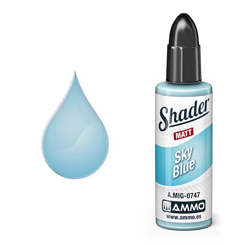 10ml MATT SHADER Sky Blue Ammo A.MIG-0747