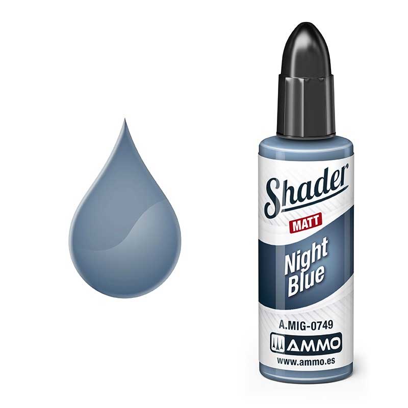 10ml MATT SHADER Night Blue Ammo A.MIG-0749