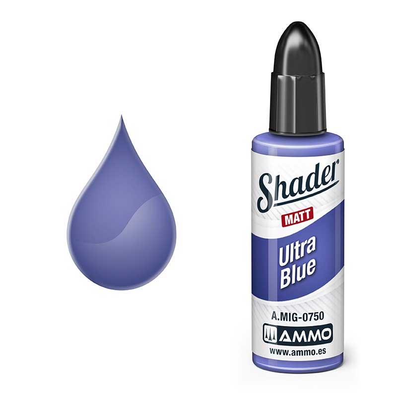 10ml MATT SHADER Ultra Blue Ammo A.MIG-0750