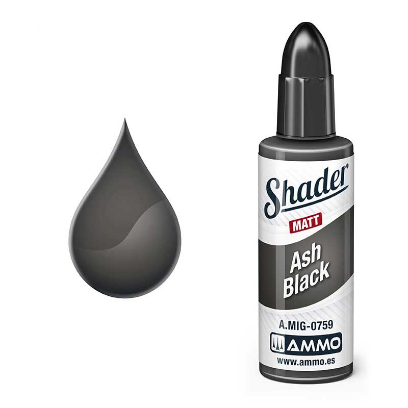 10ml MATT SHADER Ash Black Ammo A.MIG-0759