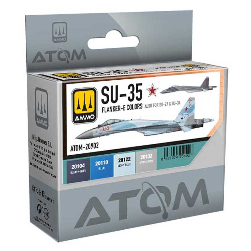 ATOM SU-35 FLANKER-E Colors Set (also for SU-27 and SU-34) Ammo ATOM-20902