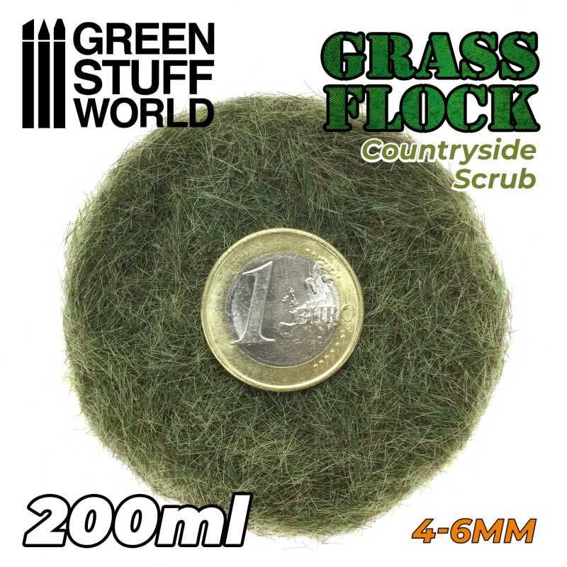 Green Stuff World - Static Grass Flock Countryside Scrub (4-6mm) (200ml)