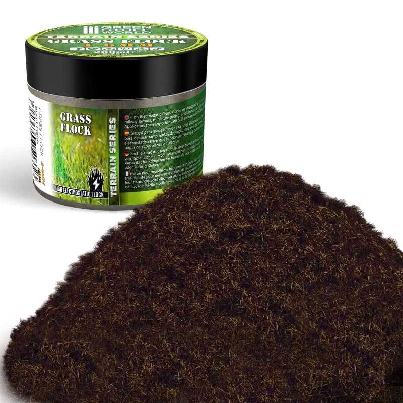 Green Stuff World - Static Grass Flock Burnt Fields (4-6mm) (200ml)