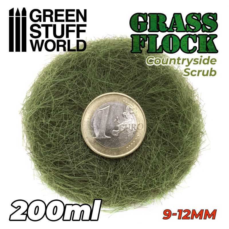 Green Stuff World - Static Grass Flock Countryside Scrub (9-12mm) (200ml)