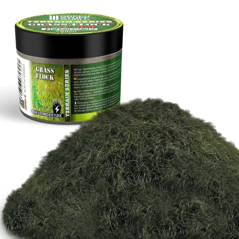 Green Stuff World - Static Grass Flock Dark Green Marsh (9-12mm) (200ml)