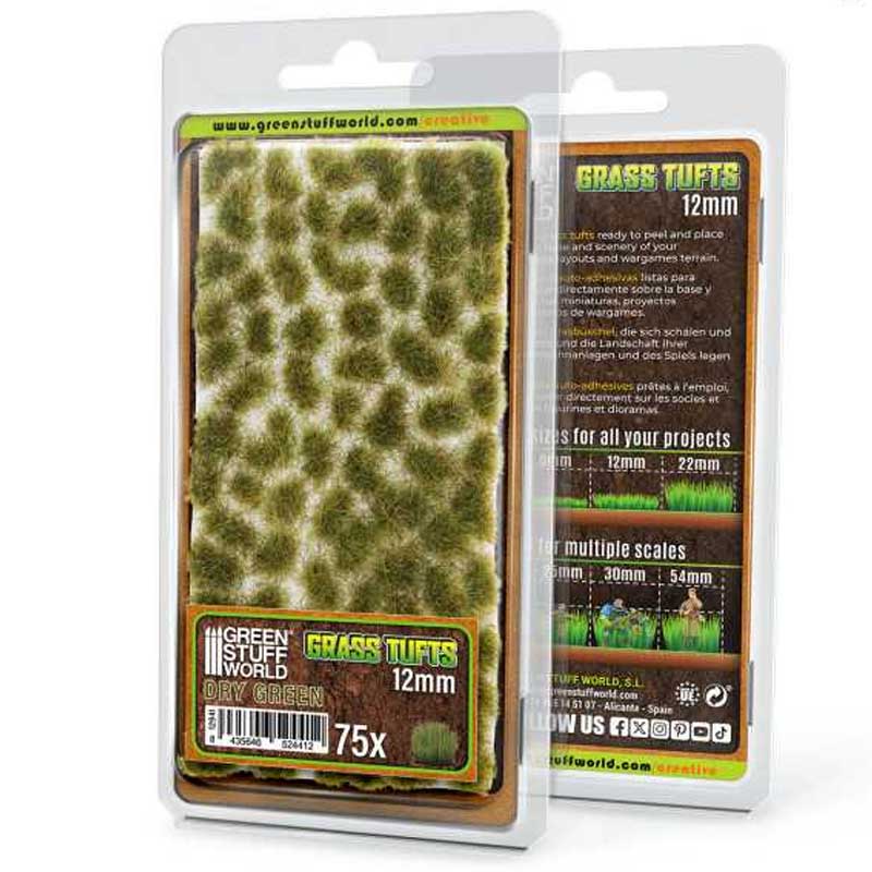 Green Stuff World - Static Grass Tufts Light Green (12mm)