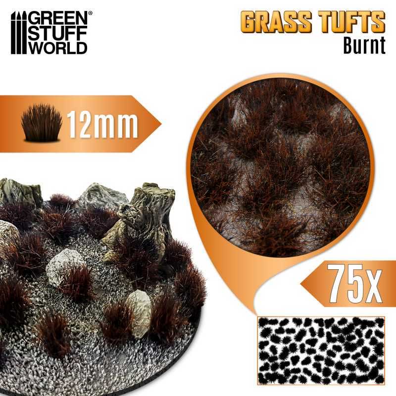 Green Stuff World - Static Grass Tufts Burnt Brown (12mm)