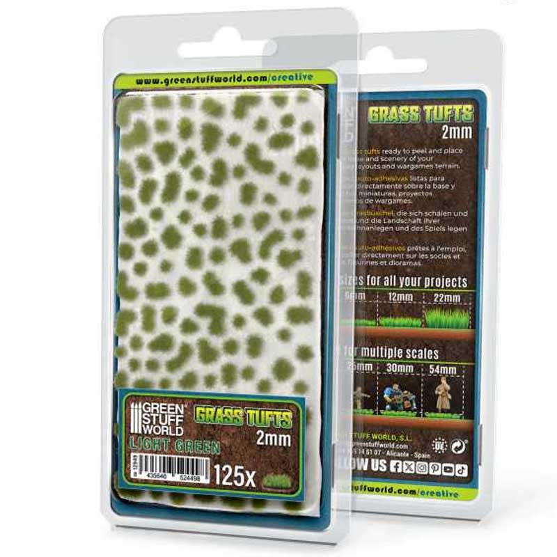 Green Stuff World - Static Grass Tufts Light Green (2mm)