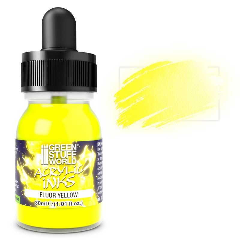 Green Stuff World - Fluorescent Acrylic Ink - Yellow