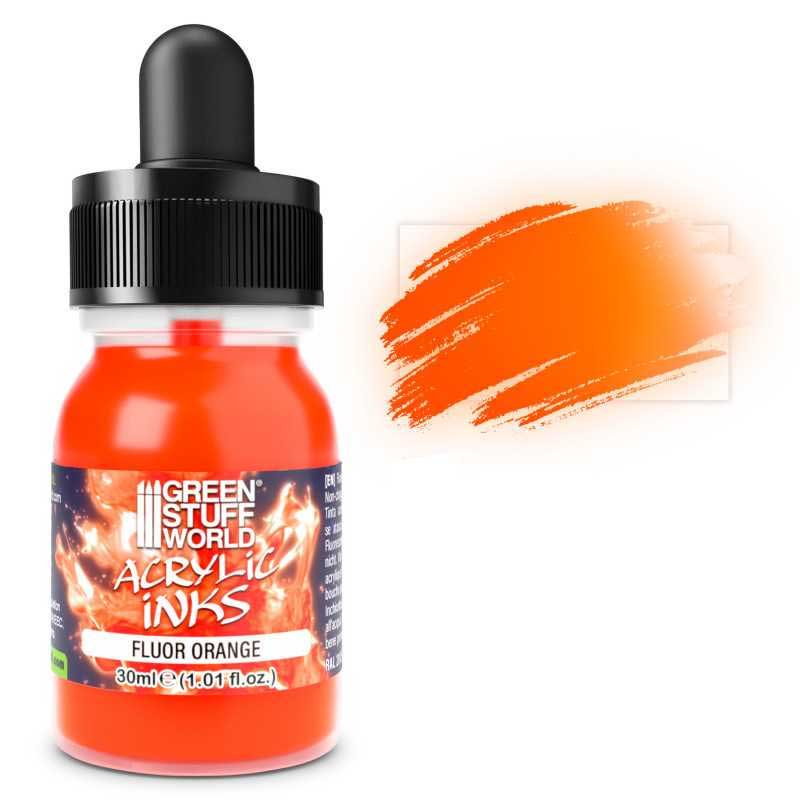 Green Stuff World - Fluorescent Acrylic Ink - Orange