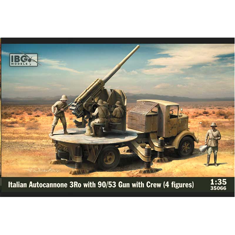 1/35 Italian Autocannone 3Ro with 90/53 Gun and Crew ICM IBG35066