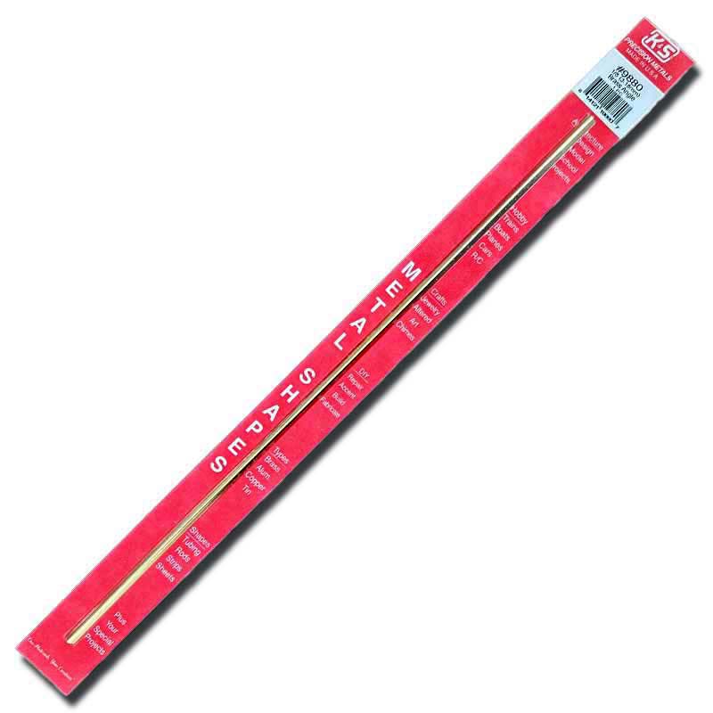 K & S Metal 1/8in Brass Angle .014in Wall L300mm (1pk) 9880