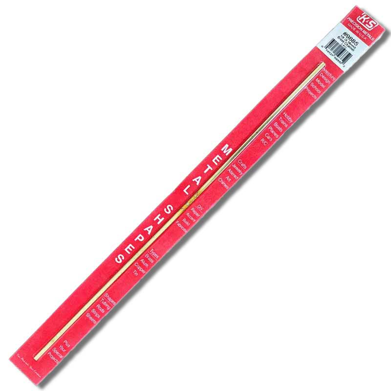 K & S Metal 1/8in Brass C-Channel .014in Wall L300mm (1pk) 9885