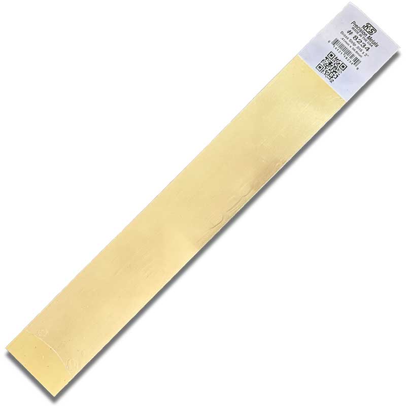 K & S Metal 2in Brass Strip .016in Thick L12" (1pk) 8234
