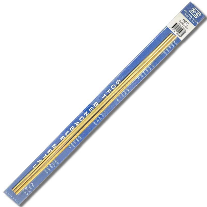 K & S Metal 3/32 1/8 5/32 Soft Bendable Brass Tube L12" (3pk) 5075