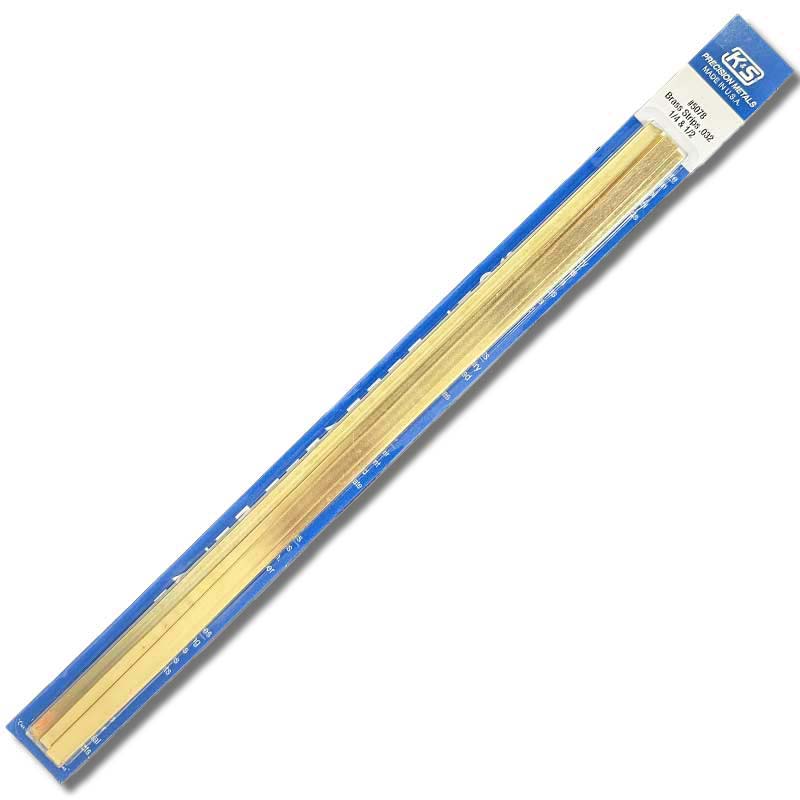 K & S Metal 32in Bendable Brass Strip 1/4 1/2 L12" (4pk) 5078