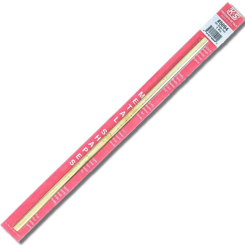 K & S Metal Small Brass Oval Tube L12" (2pk) 5094