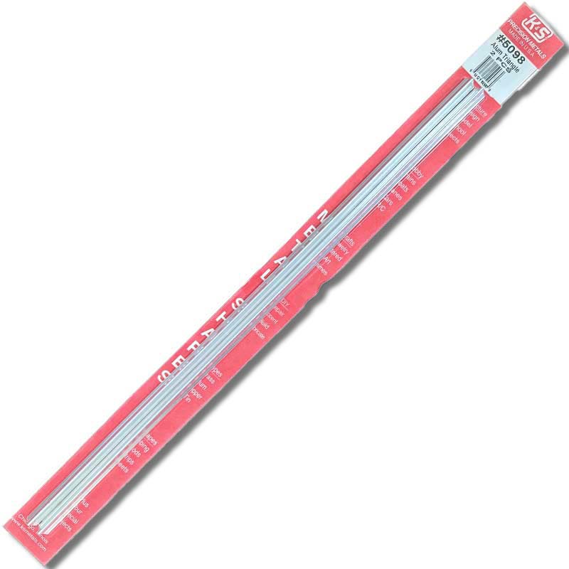 K & S Metal 3/64in Aluminium Triangle Tube L12" (2pk) 5098