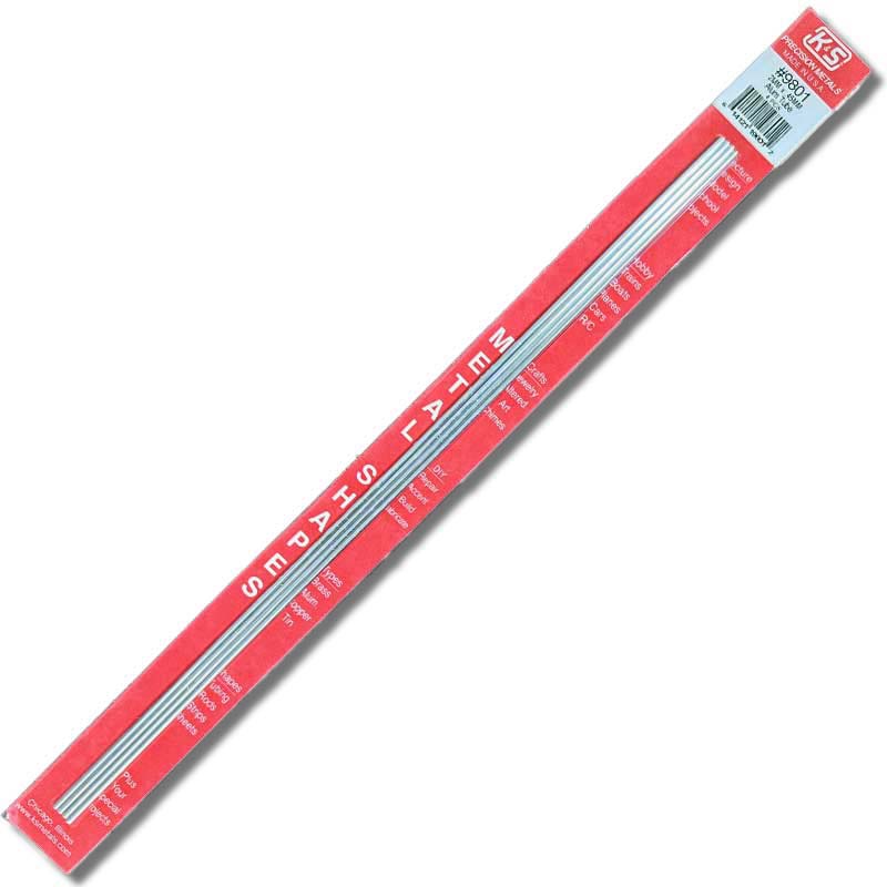 K & S Metal 2mm Aluminium Round Tube .45mm Wall L300mm (4 pcs) 9801