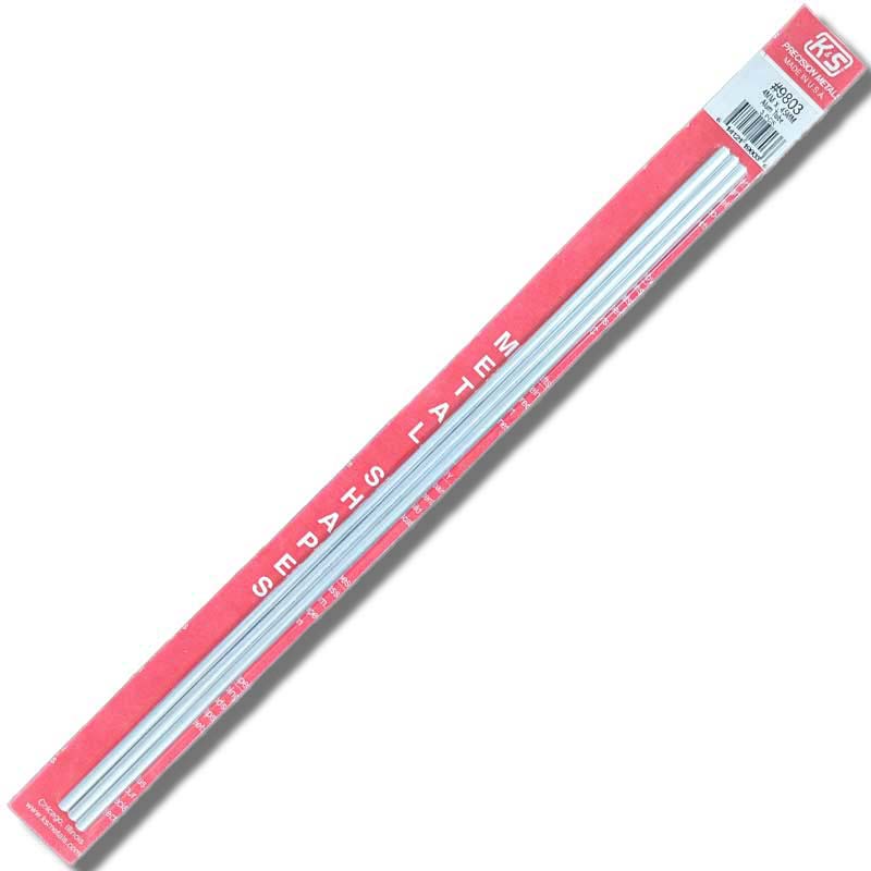 K & S Metal 4mm Aluminium Round Tube .45mm Wall L300mm (3 pcs) 9803